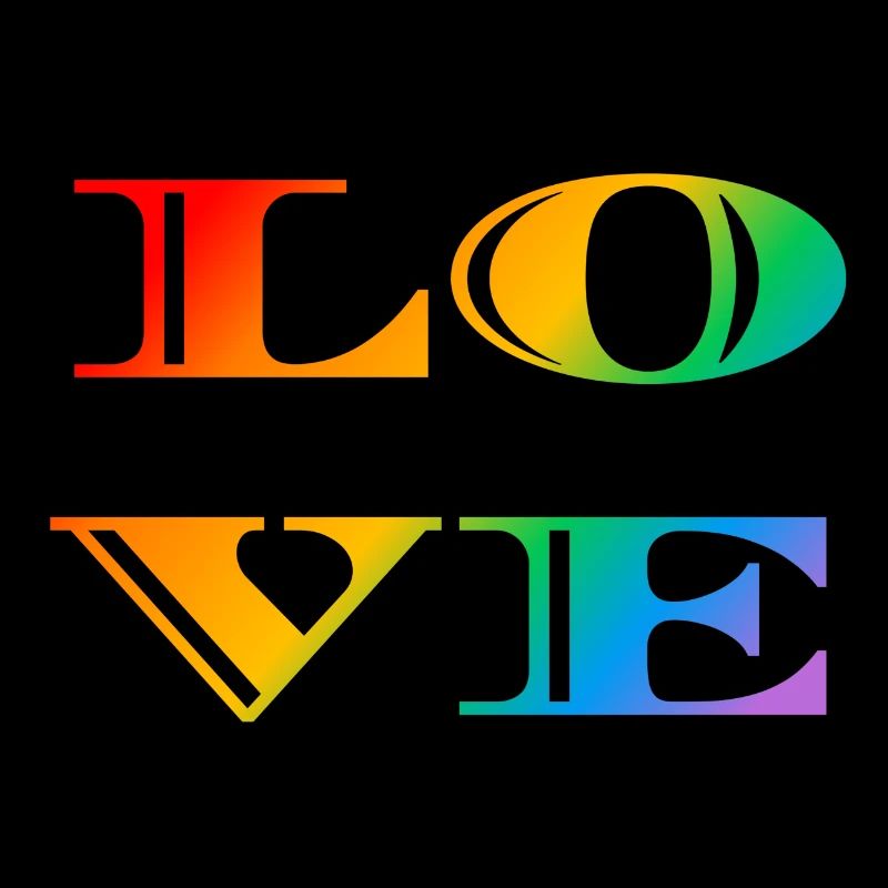 Retro Regenbogen Liebe