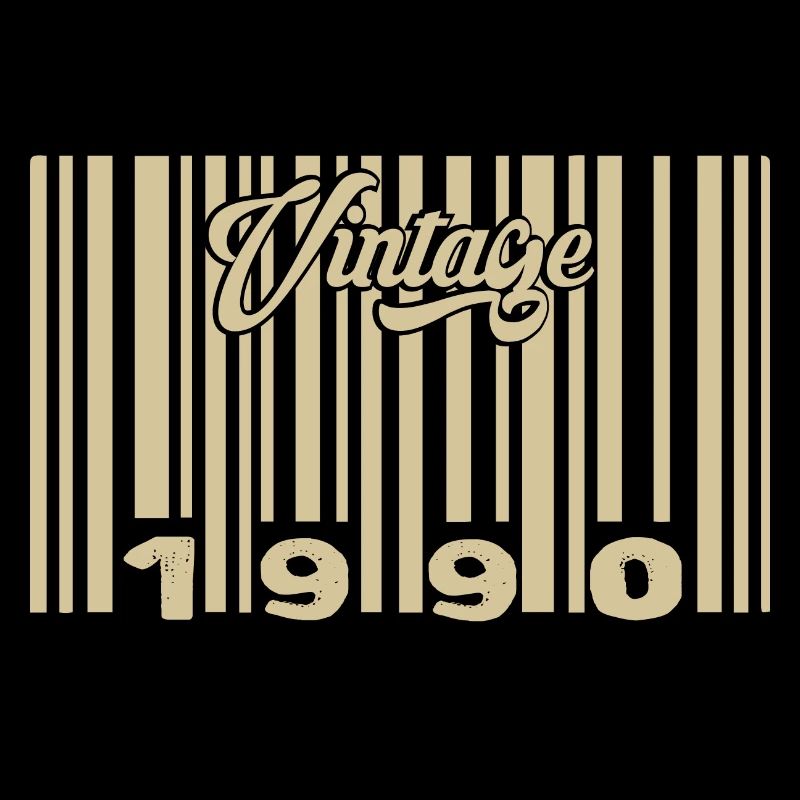 vintage 1990 Code barre 1990: Année 2025.
