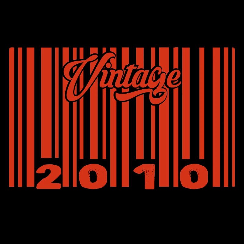 Vintage 2010 Born In 2010 15 Year Old Bar Code Anniversai