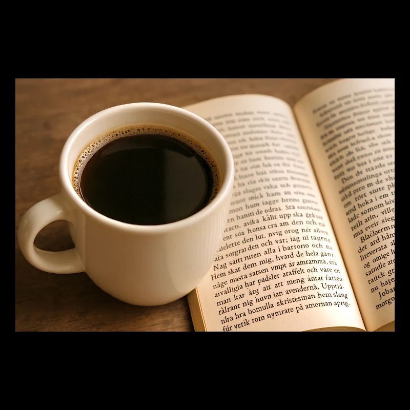 Book and coffee