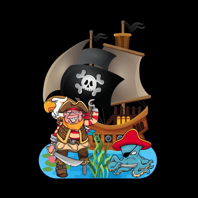 Pirate with octopus as pirate costume