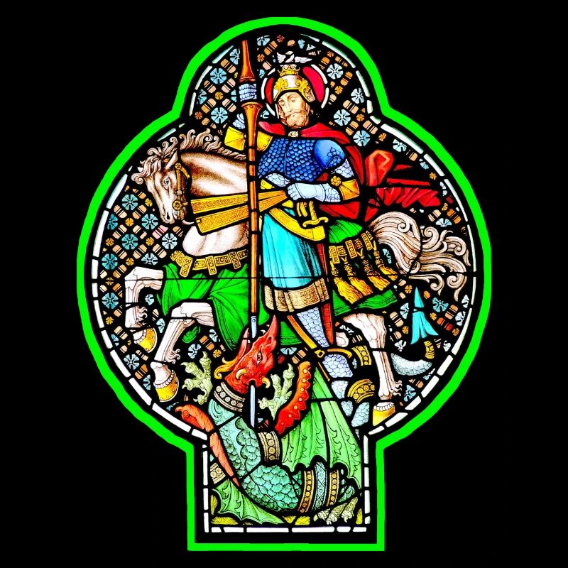 stained glass window saint georg