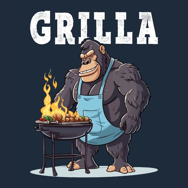 Grilling Grilla Griller Gorilla BBQ Saying Funny