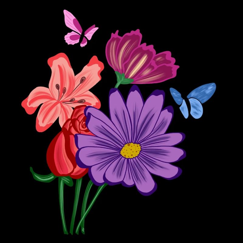Blumen und Schmetterlinge
