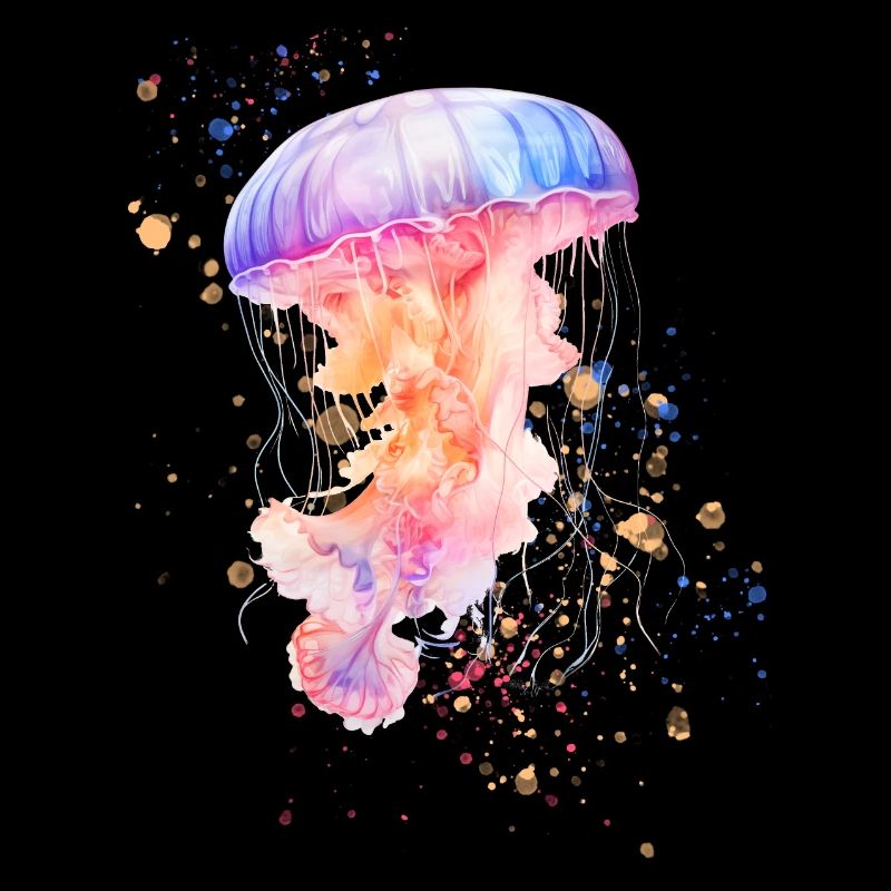 Méduse tendance méduse aux couleurs pastel 2024