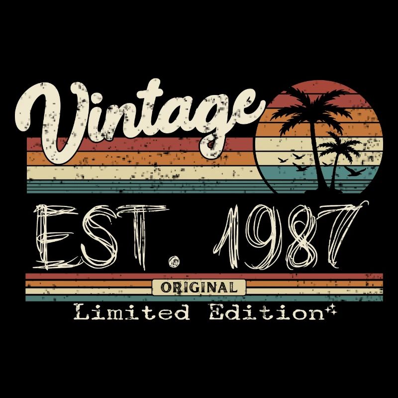 1987 Born Vintage Geburtstagsgeschenk