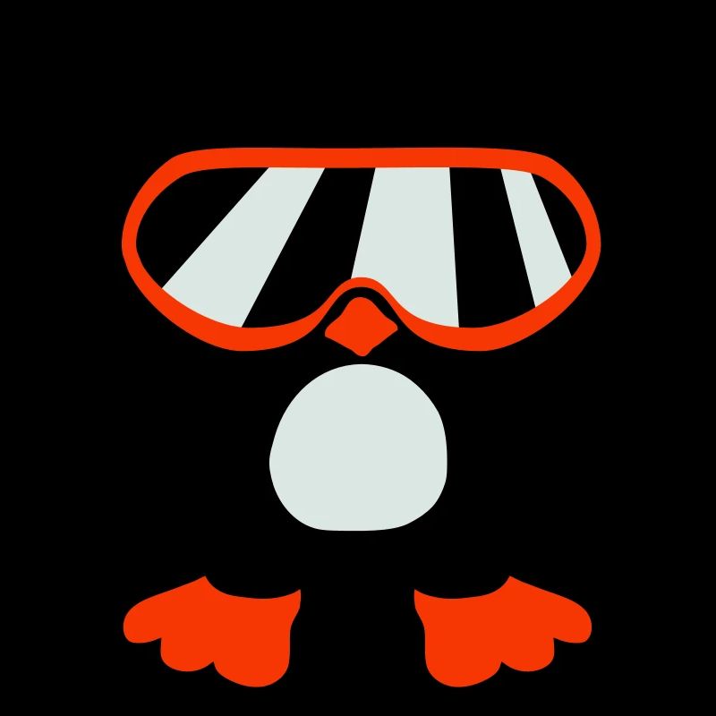 Pinguin Vogel Coole Schibrille DJ Spaß Vögelchen