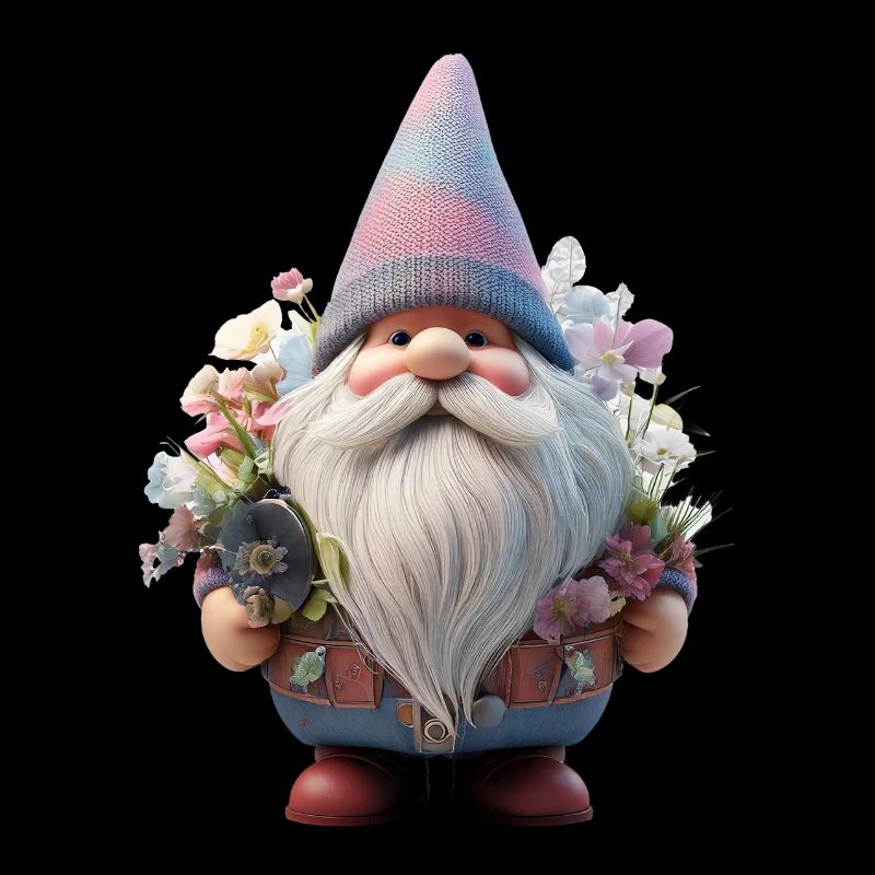 Nain de jardin Design fleur Chuchoteur
