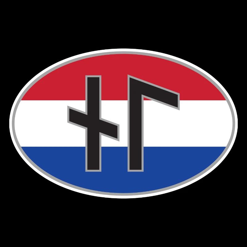 NL (Nederland) Runen-Ländercode-Aufkleber