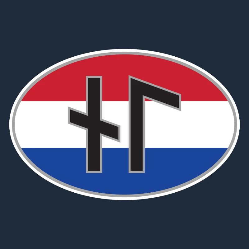 NL (Nederland) Runen-Ländercode-Aufkleber
