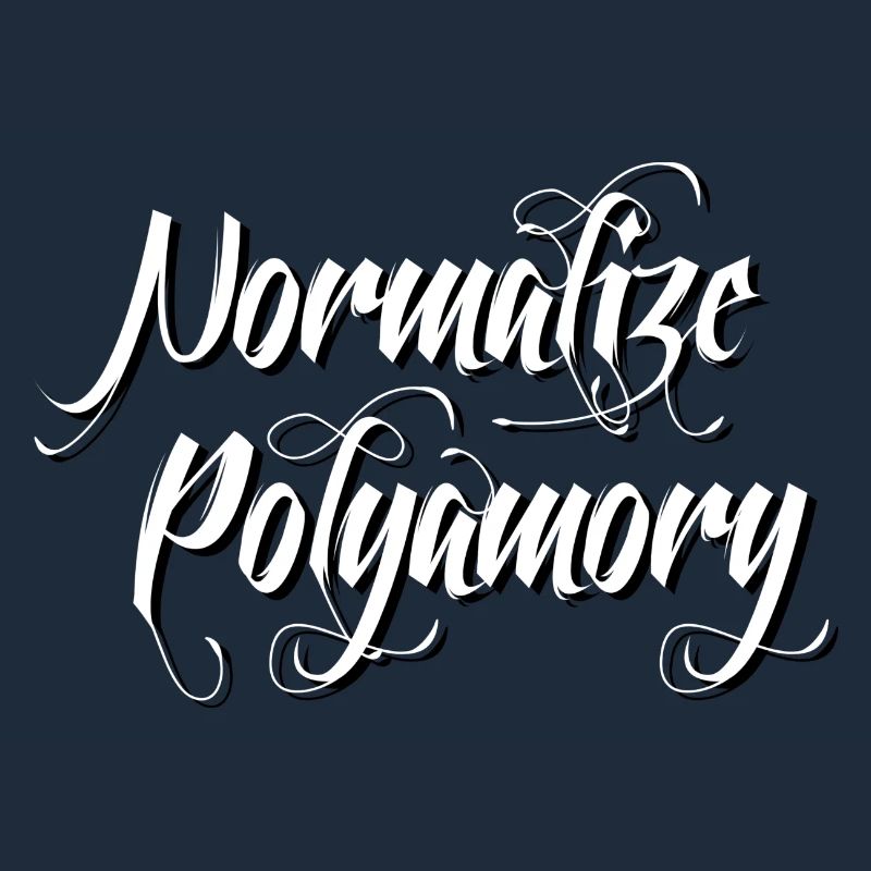 Normalize Polyamory | Polyamor *blackwhite"