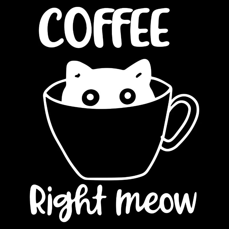 Lustige Kaffee Katze Coffee right meow Geschenk