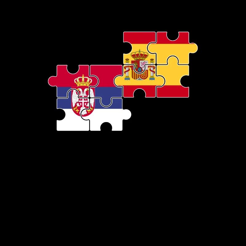 Serbie Espagne drapeau Espagnols Serbe