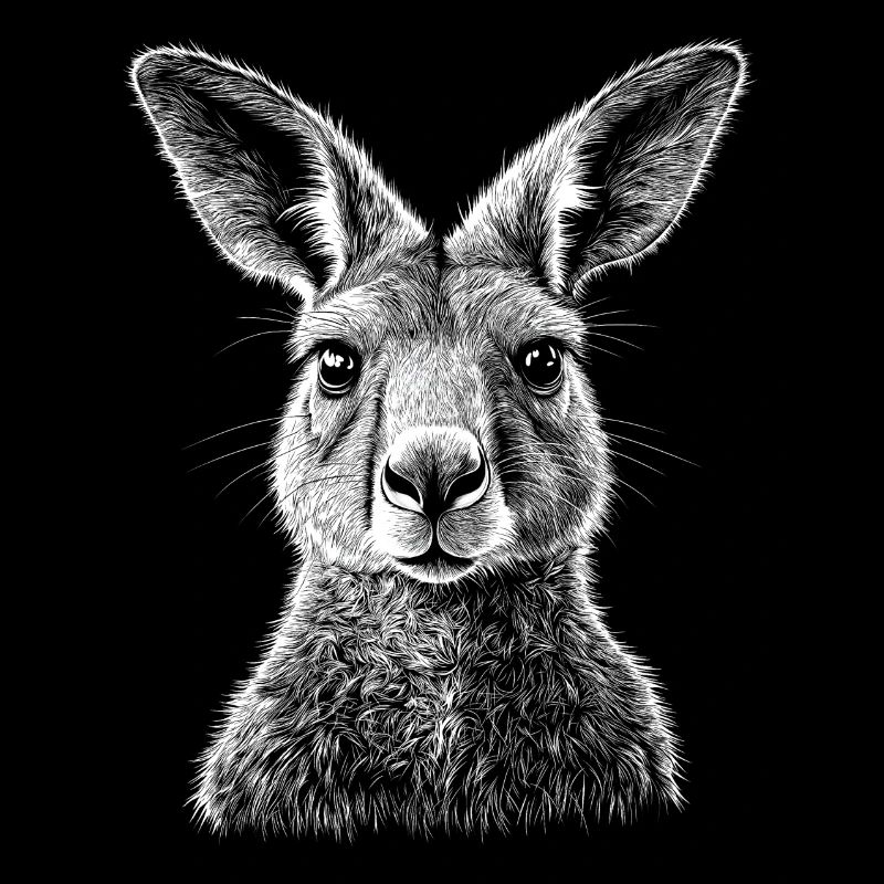 Kangaroo Portrait Australia Kangaroo Animals