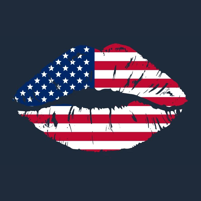 Bouche de drapeau USA