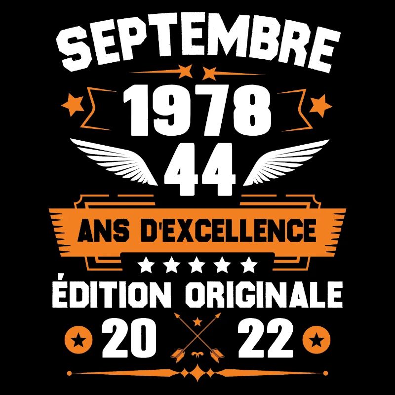 Septembre 1978 Idée cadeau d'anniversaire 44 ans