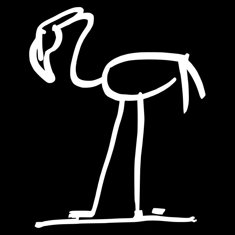 Flamant rose dessin eau oiseau rose