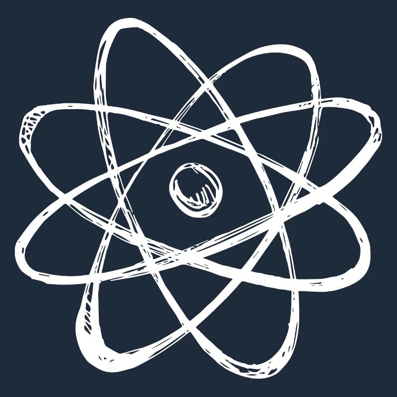 Atom structure sketch retro