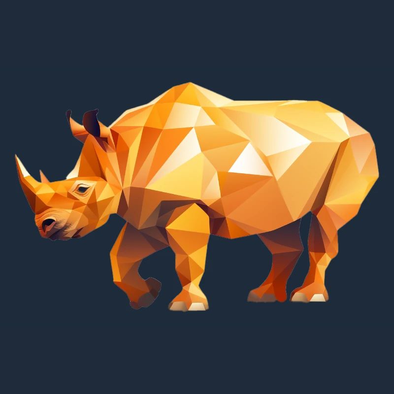 Conception du logo Rhino Low Poly