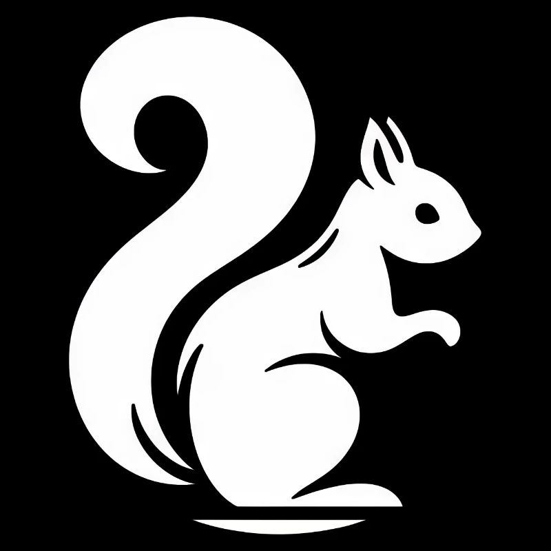 Elegant Squirrel Silhouette: Nature in