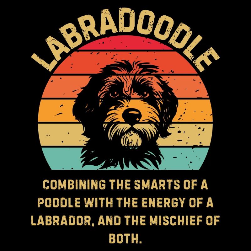Labradoodle Retro Sunset