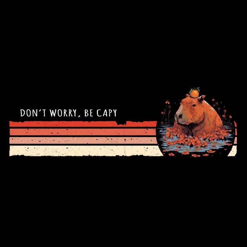 Capybara Vintage - Don't be Worry, Be Capy