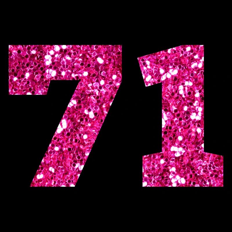 71 Pink Glitter - 71st Birthday