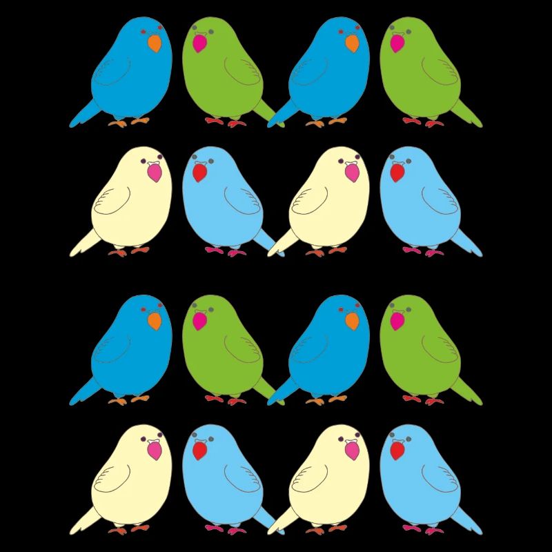Perruches colorées