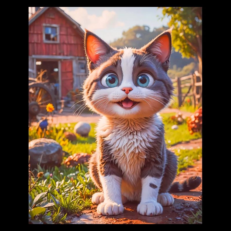 Animaux super mignons dans une ferme – chat