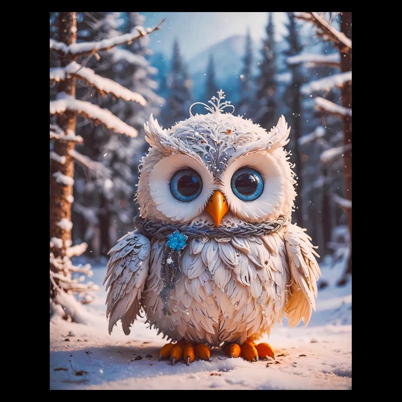 Super süße Tiere im Wald – Schneeeule
