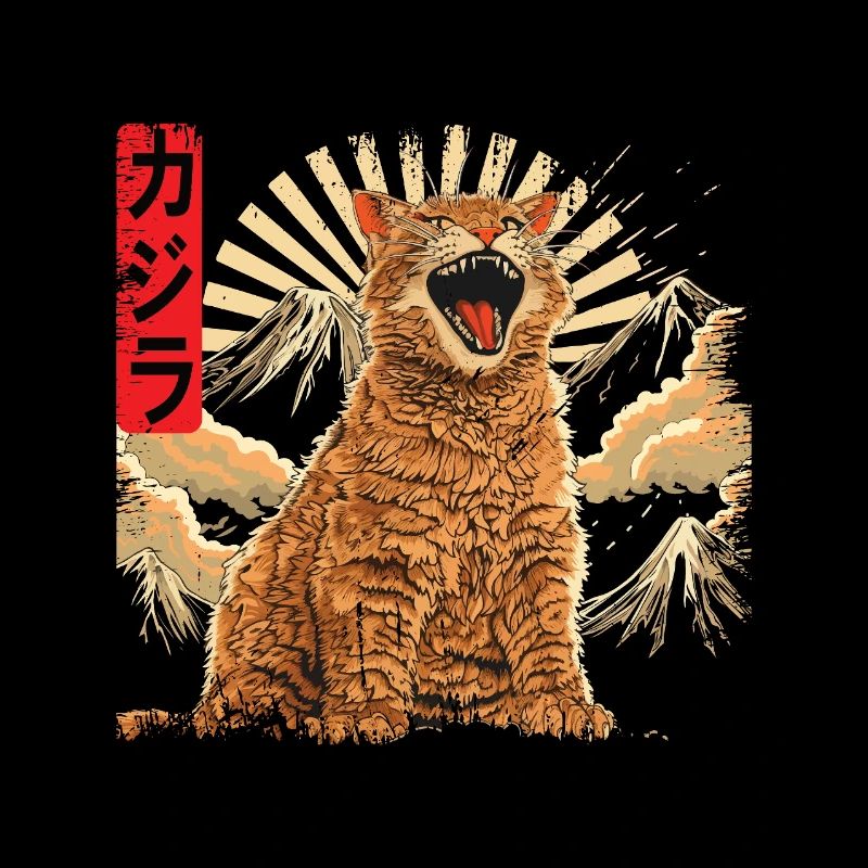 Catzilla Chat japonais vintage