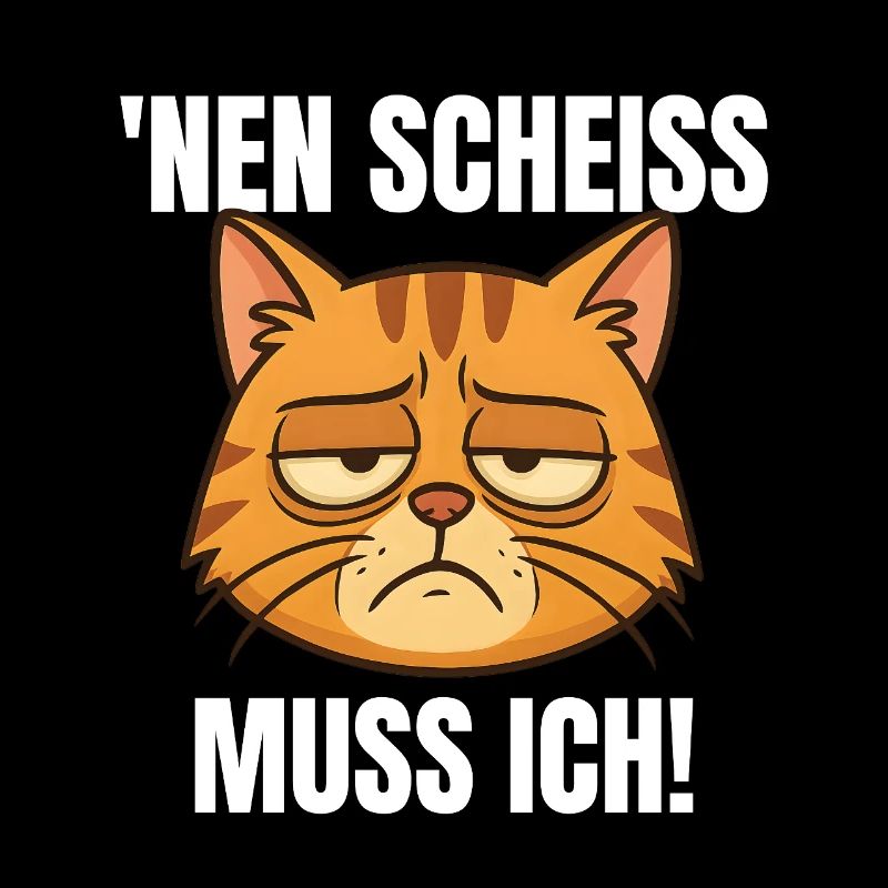 Nen Scheiß muss ich lustige Katze Morgenmuffel