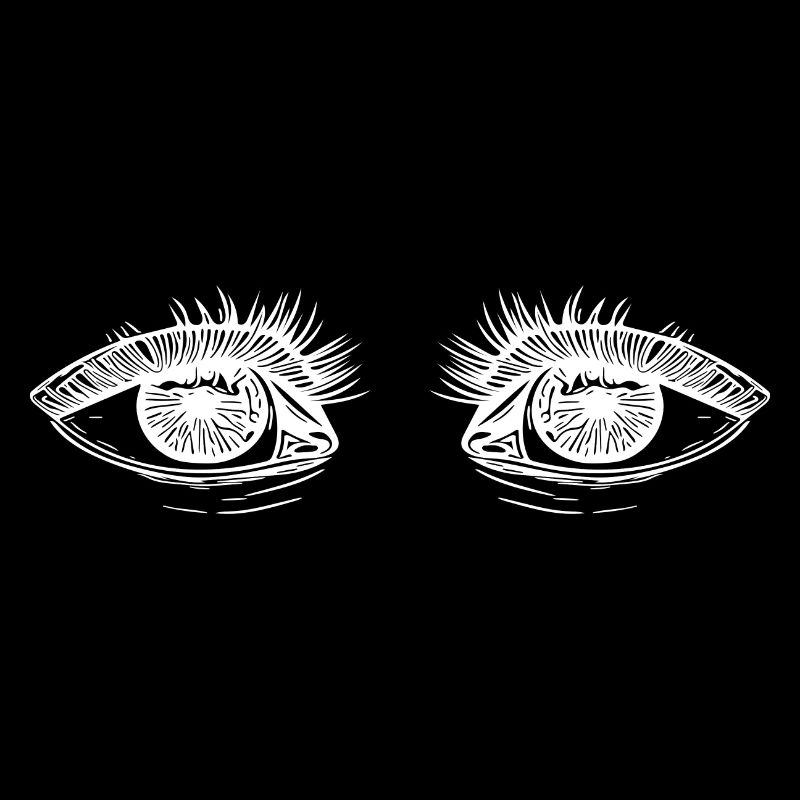 Yeux mignons avec des cils