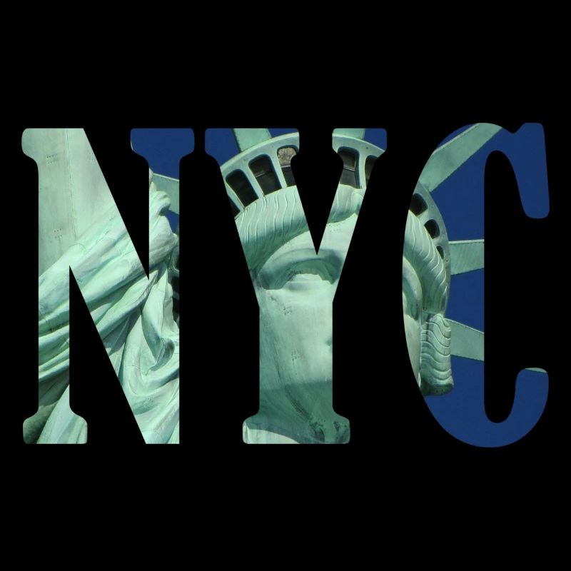 Typographie de New York avec la Statue de la Liberté