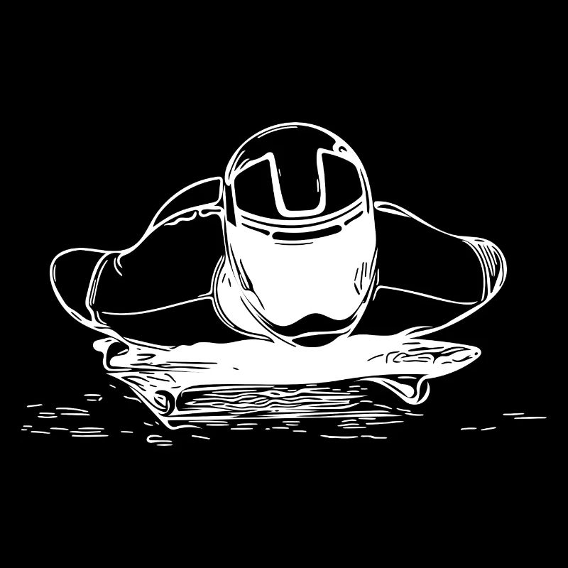 Brave cavalier squelette dans le canal de glace