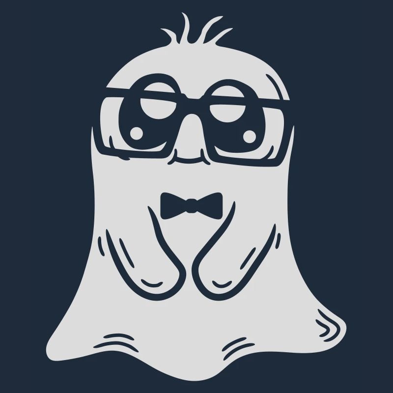 Horn-rimmed glasses nerd ghost comic