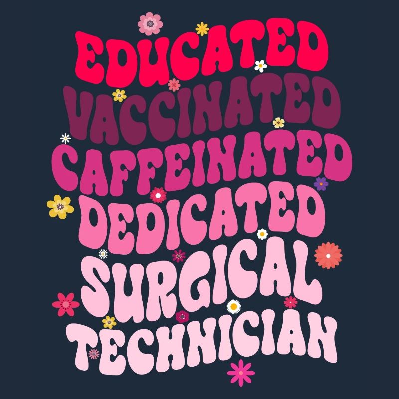 Educated Vaccinated Caffeinated Dedicated Surgical