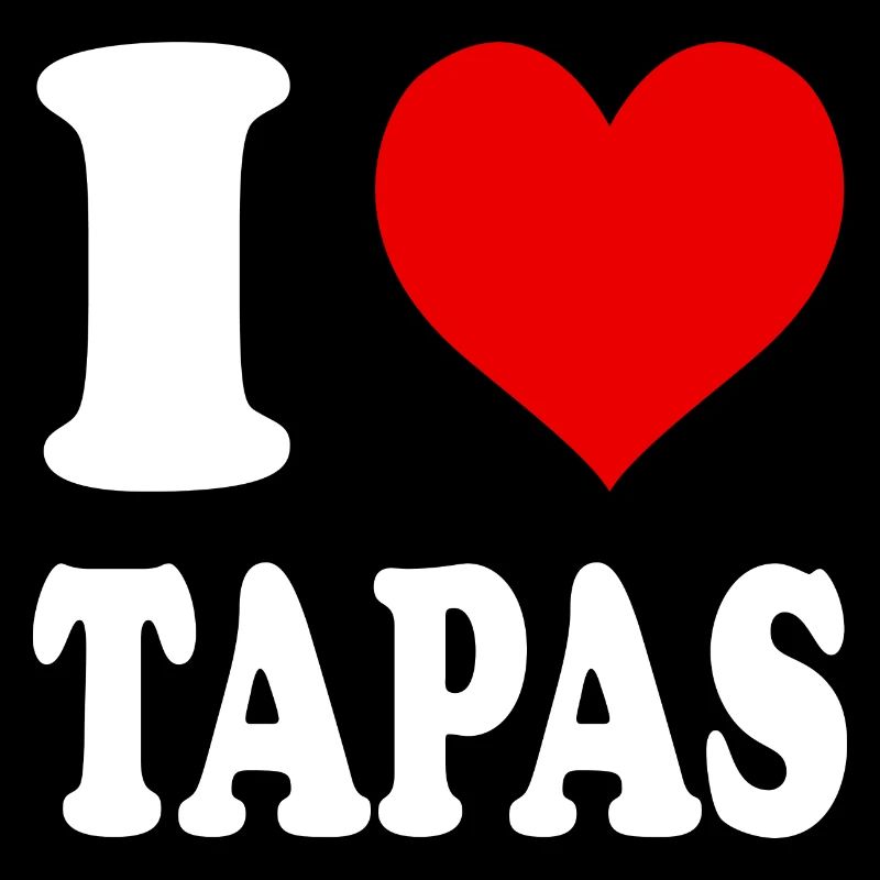 I Love Tapas Heart Funny Witty