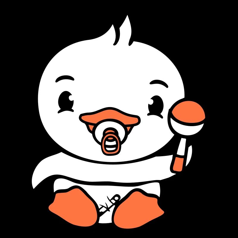 Duck Baby Child Rattle Diaper Cute Pacifier
