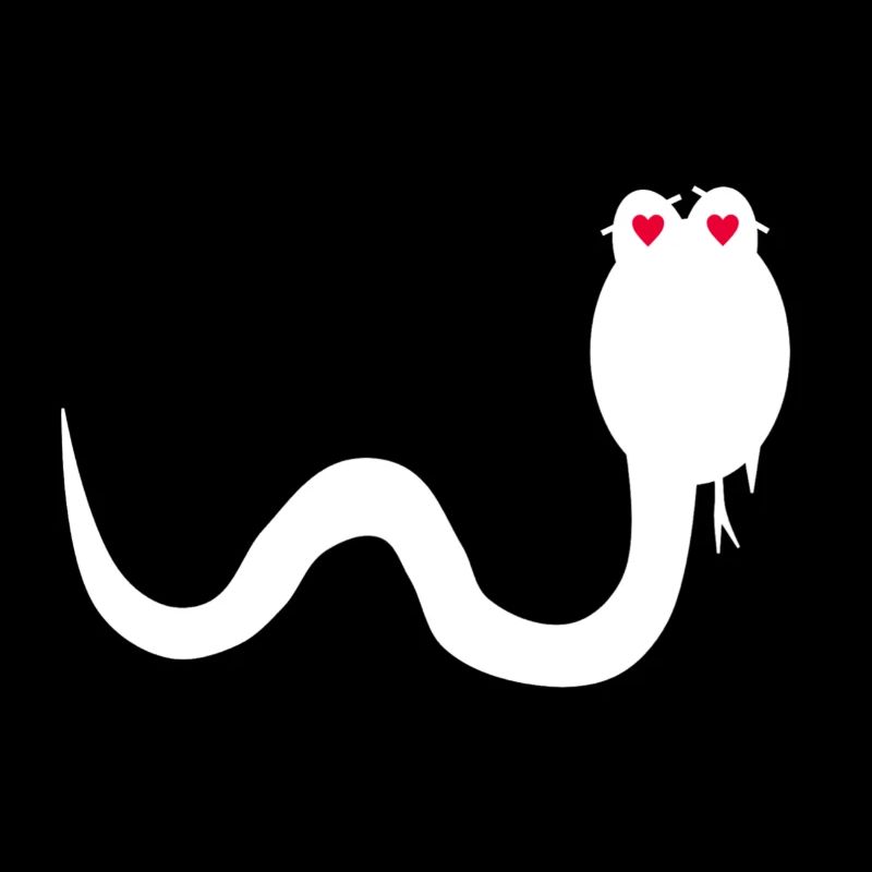 Serpent avec tête de serpent et coeur de serpent