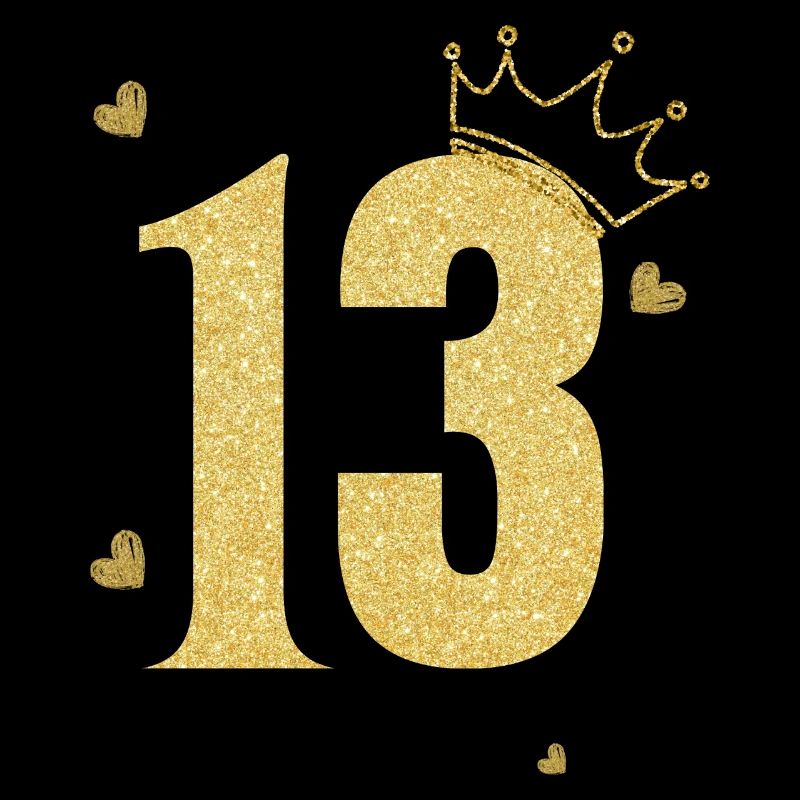 13e anniversaire couronne doré