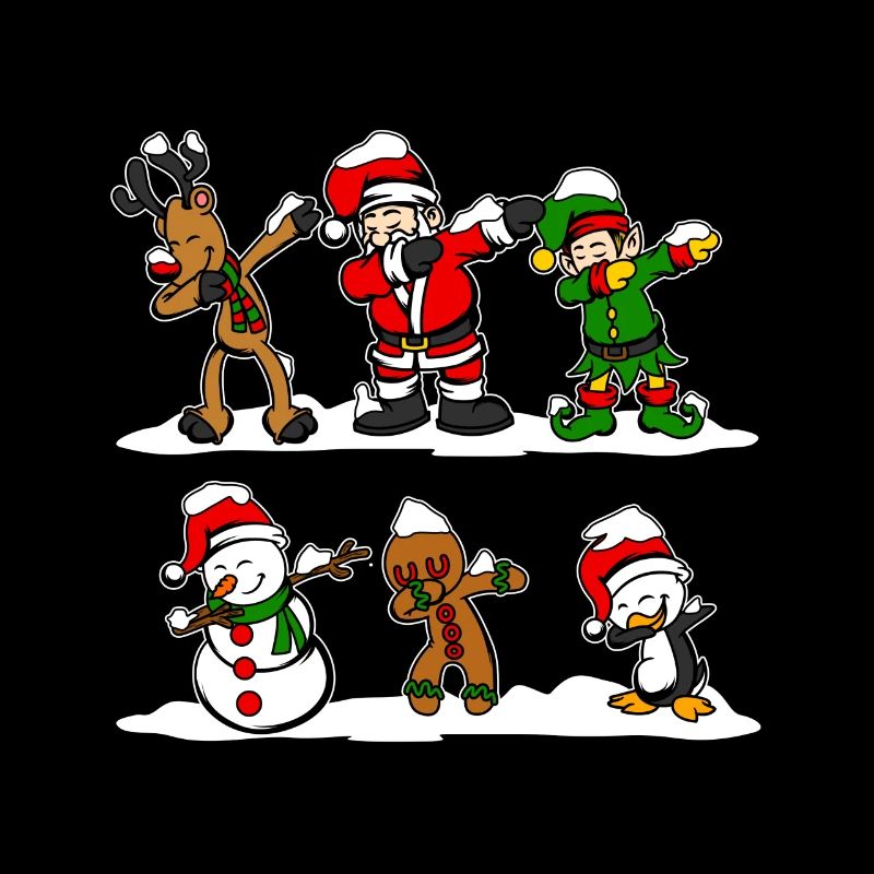 Dabbing Santa DAB reindeer Elf Christmas gift