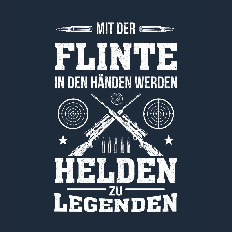 Jäger mit der Flinte in den Händen werden
