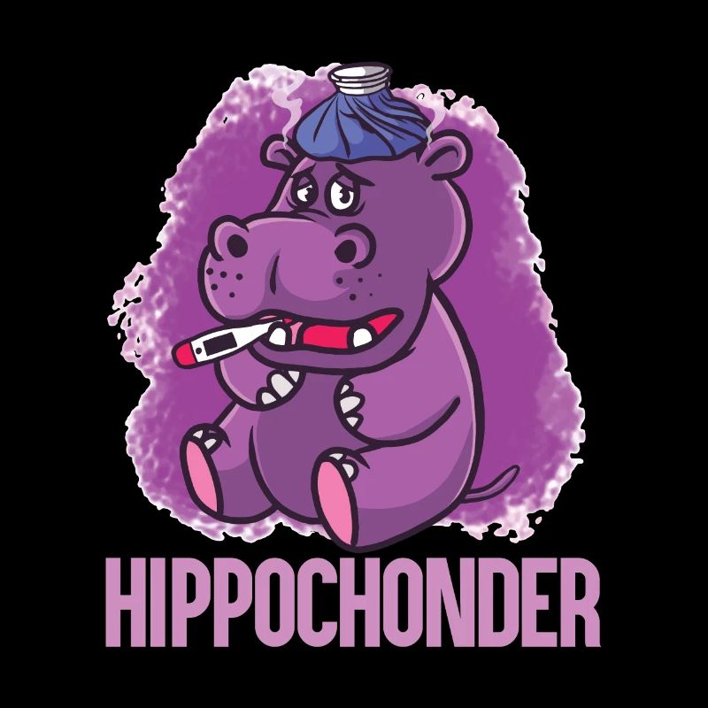 Hypchonder Nilpferd Hippochonder Krank Lustig