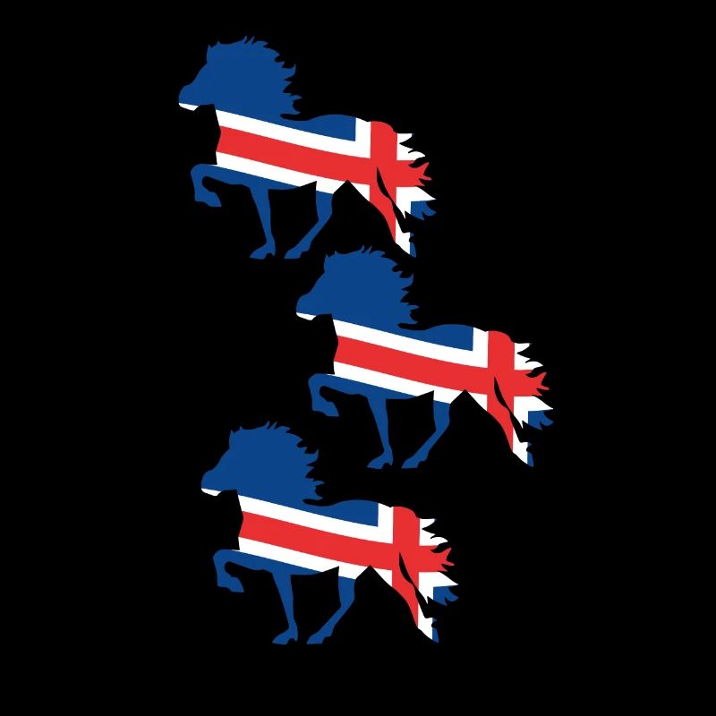 Drapeau du cheval islandais