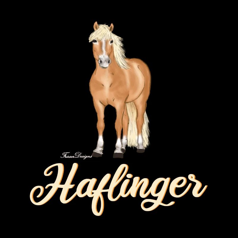 beautiful Haflinger with bright font