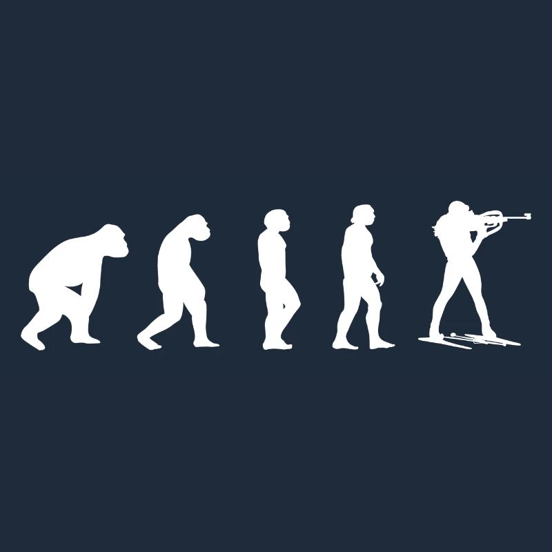 Biathlet Evolution Biathlon Geschenk Wintersport