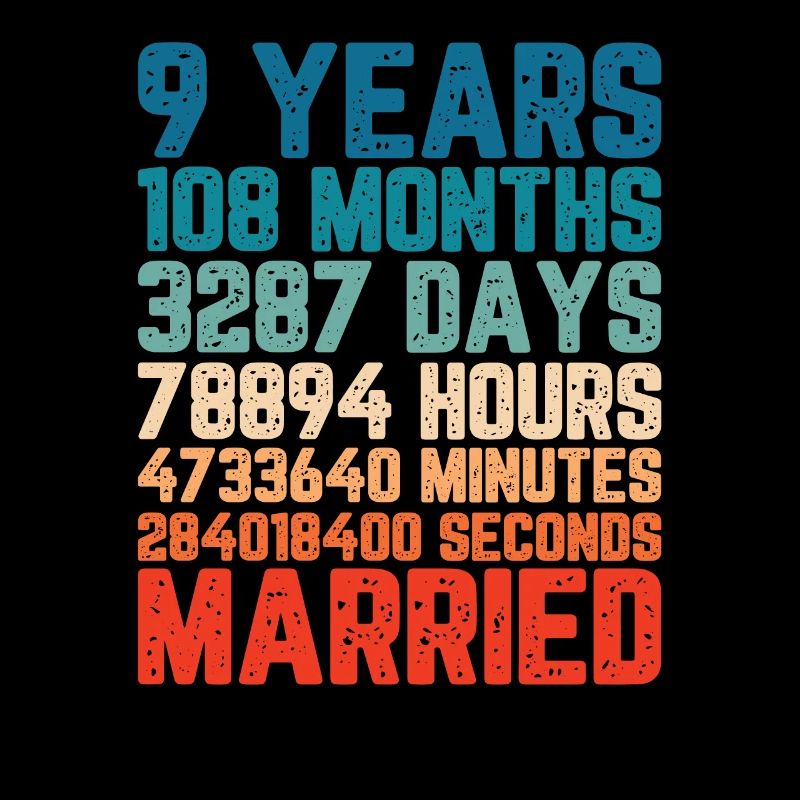 9 years married Wedding Marriage Saying Gift