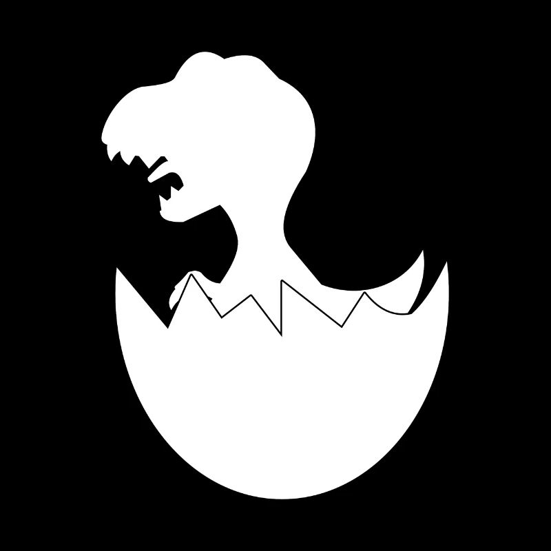 Baby dinosaur hatches from the egg