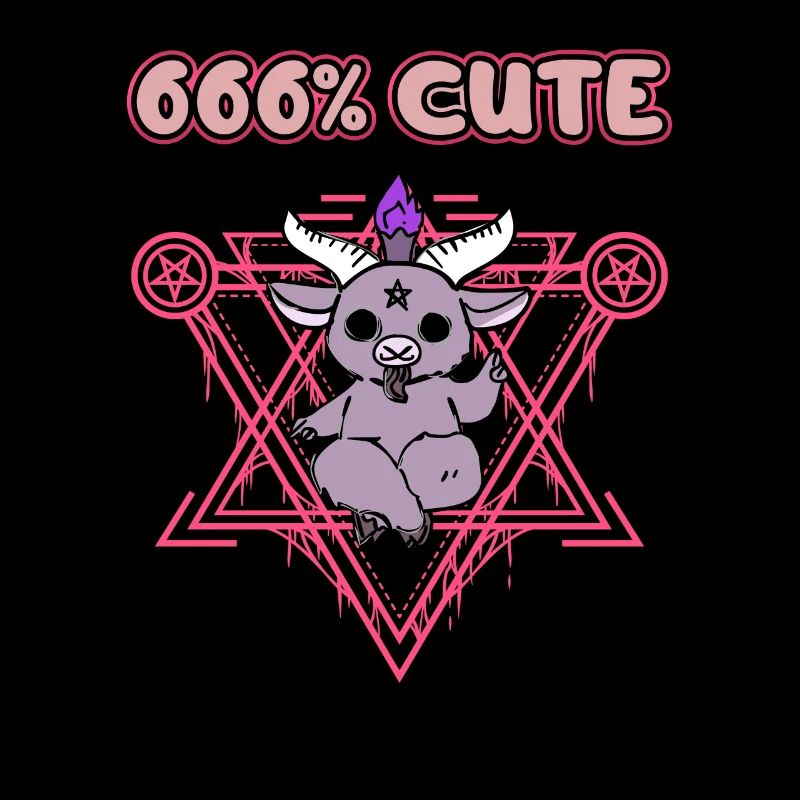 666% Mignon kawaii Satanic Goth